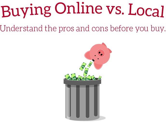 Before you buy, understand the pros & cons of buying tire online vs at your local tire retailer.